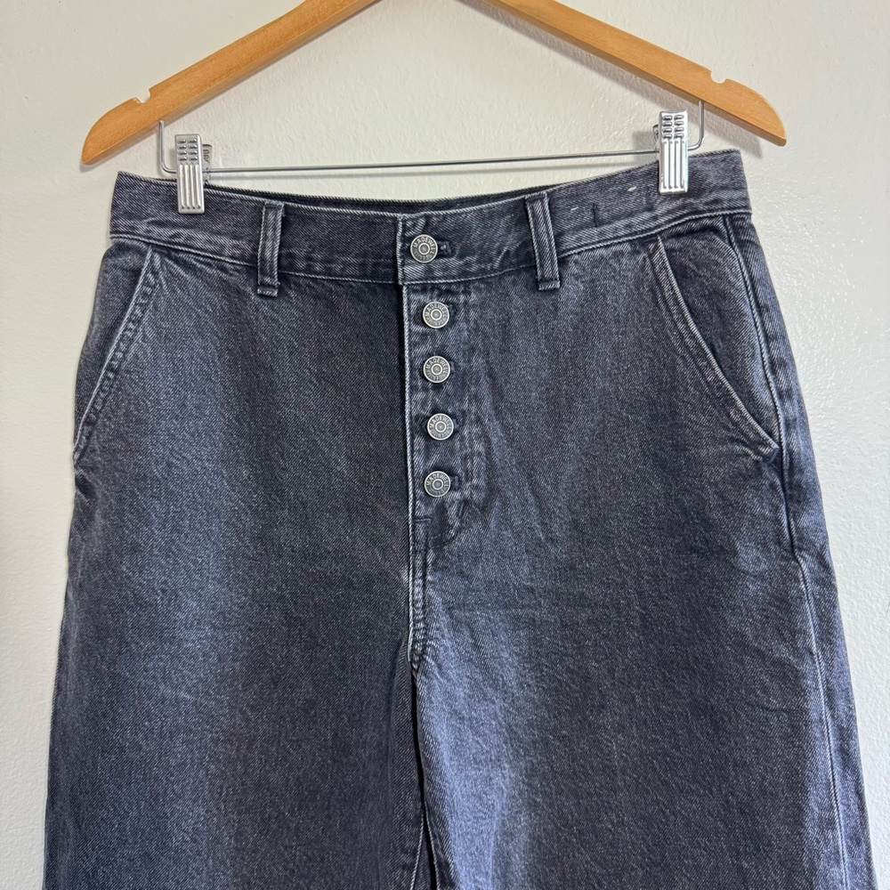 Madewell Black Super Wide Leg Jeans size 29 - Picture 5 of 9